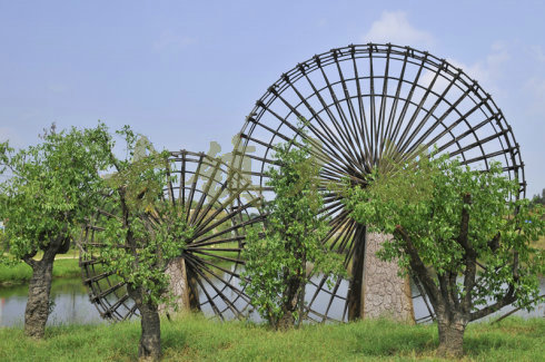 景觀水車
